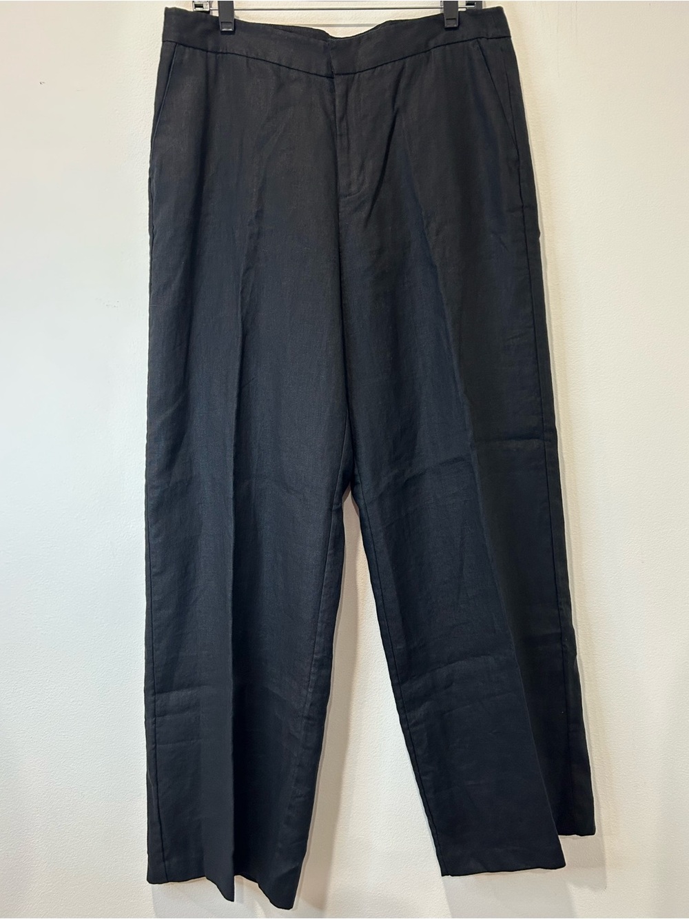 SAKS FIFTH AVENUE - Linen Blend Wide Leg Trouser Pants Size L